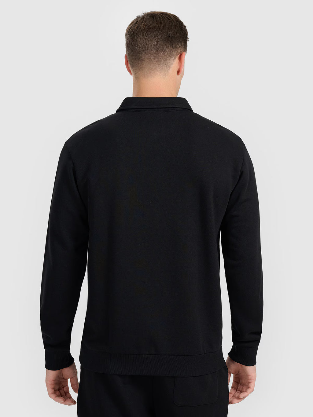 Bluza dresowa regular z kołnierzykiem męska
