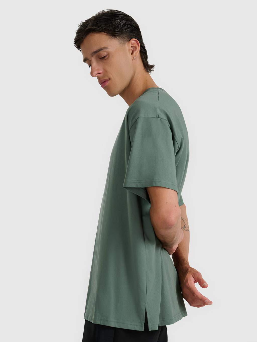 T-shirt oversize z nadrukiem męski