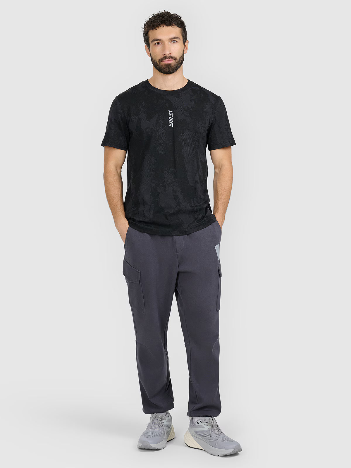 T-shirt regular z nadrukiem męski