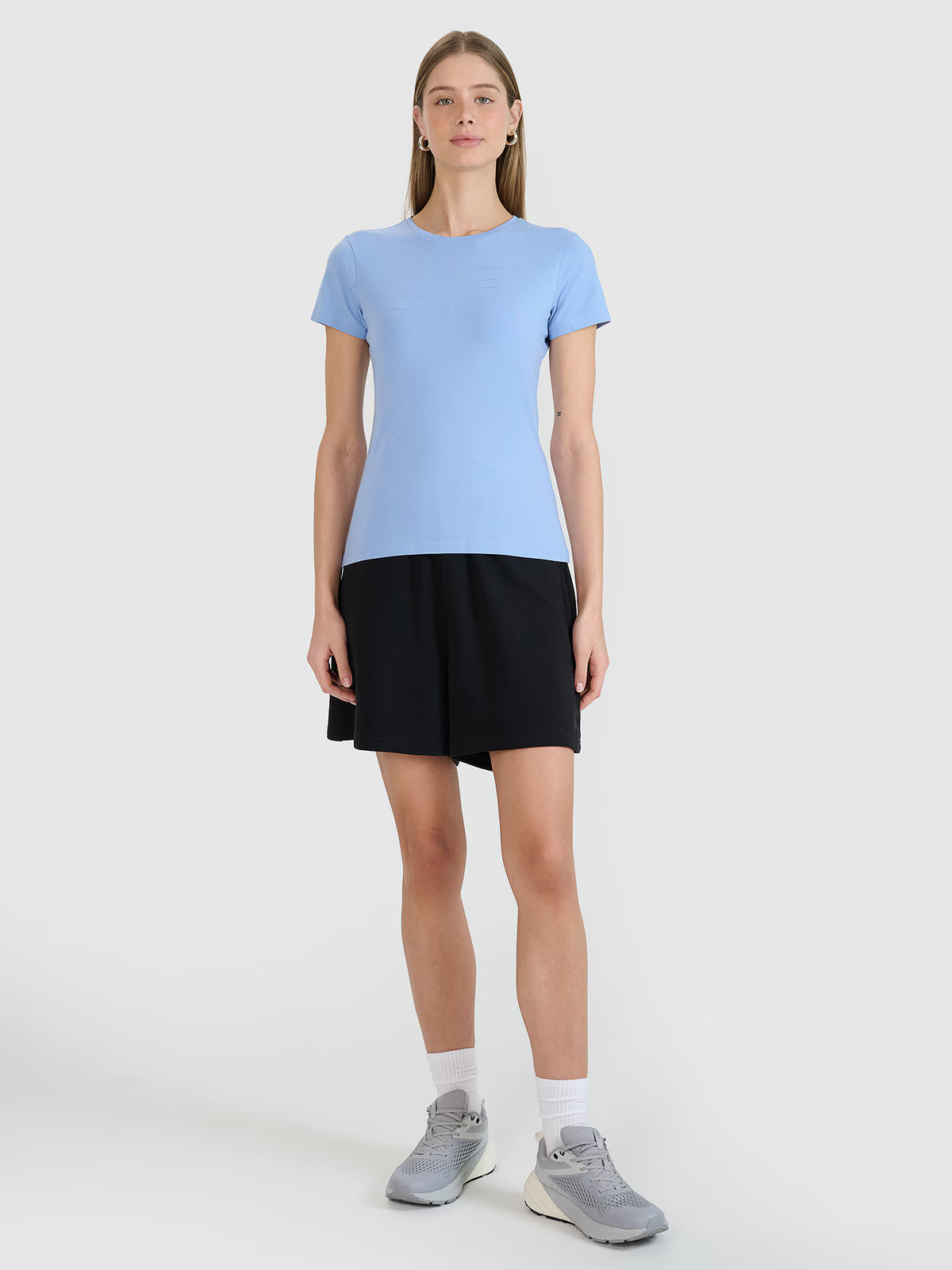T-shirt slim z nadrukiem damski