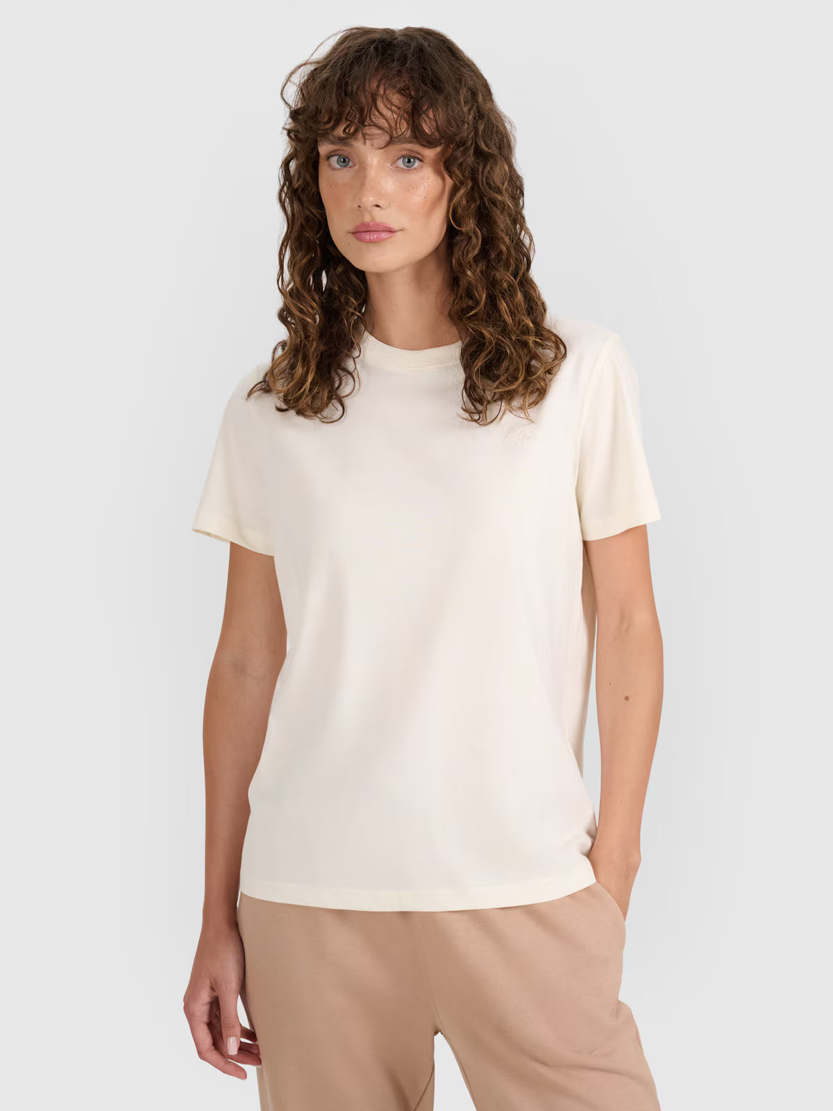 T-shirt regular gładki damski