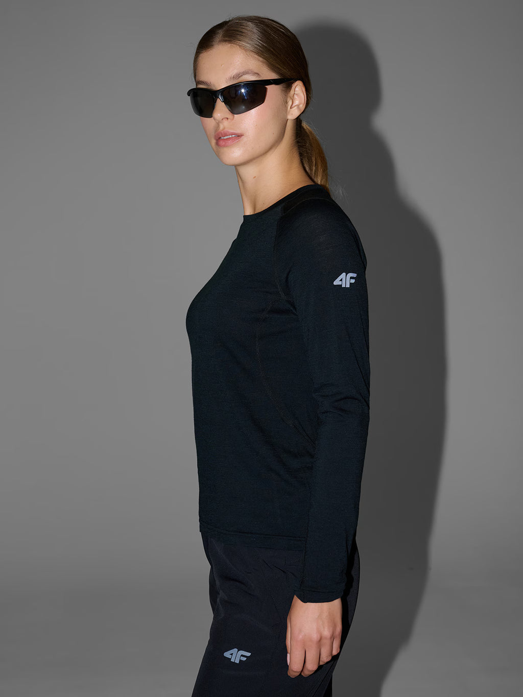 Longsleeve trekkingowy szybkoschnący z wełną merino damski