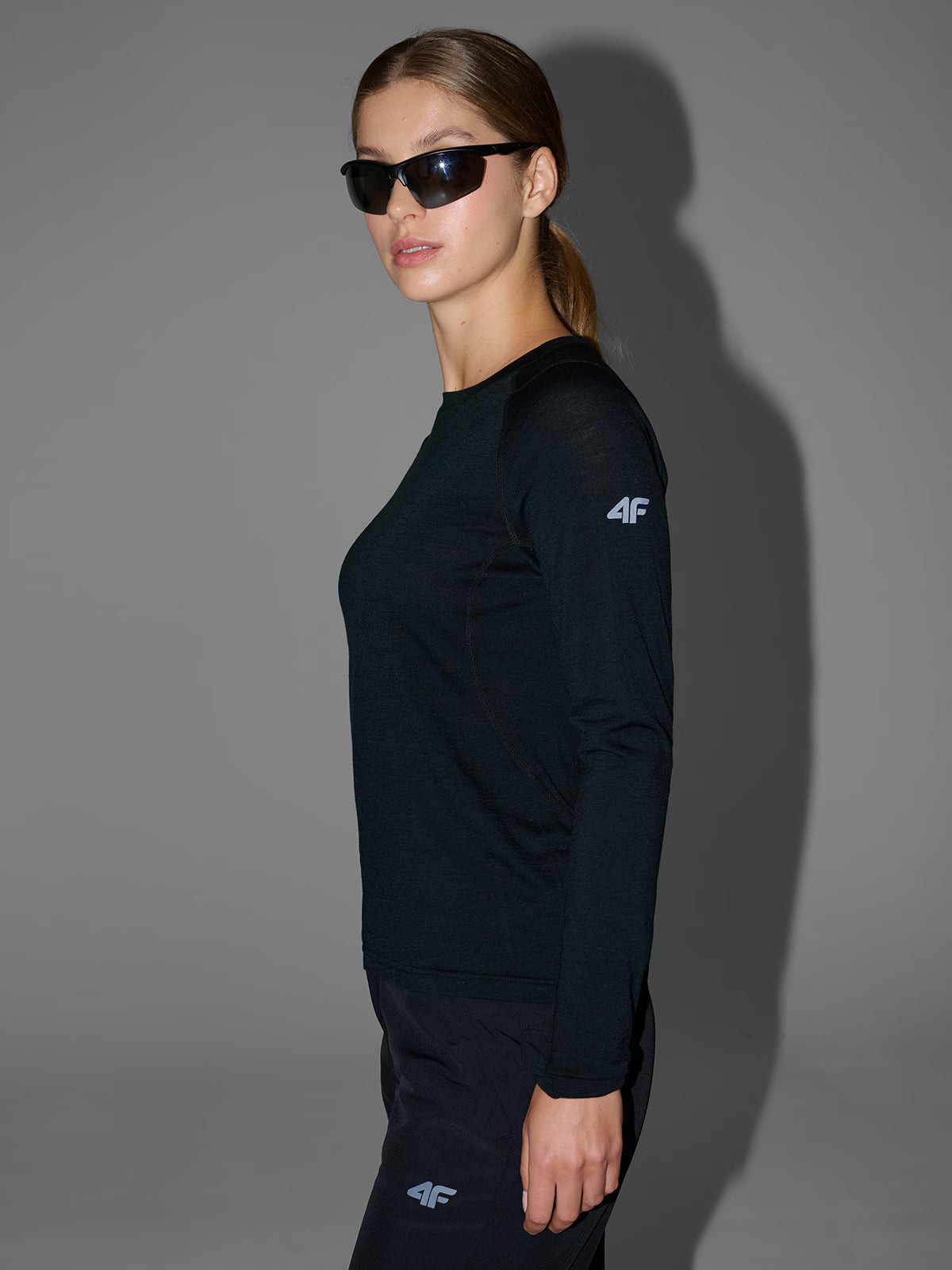 Longsleeve trekkingowy szybkoschnący z wełną merino damski