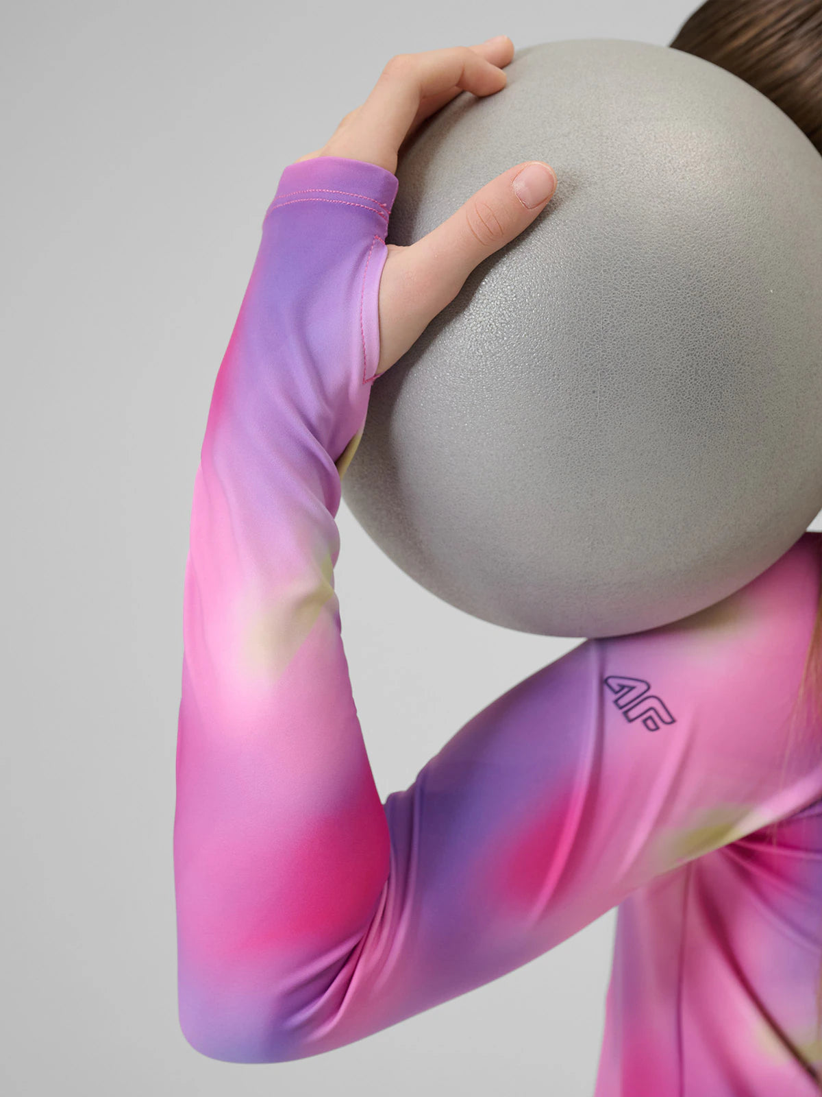 Bluza sportowa slim bez kaptura dziewczęca