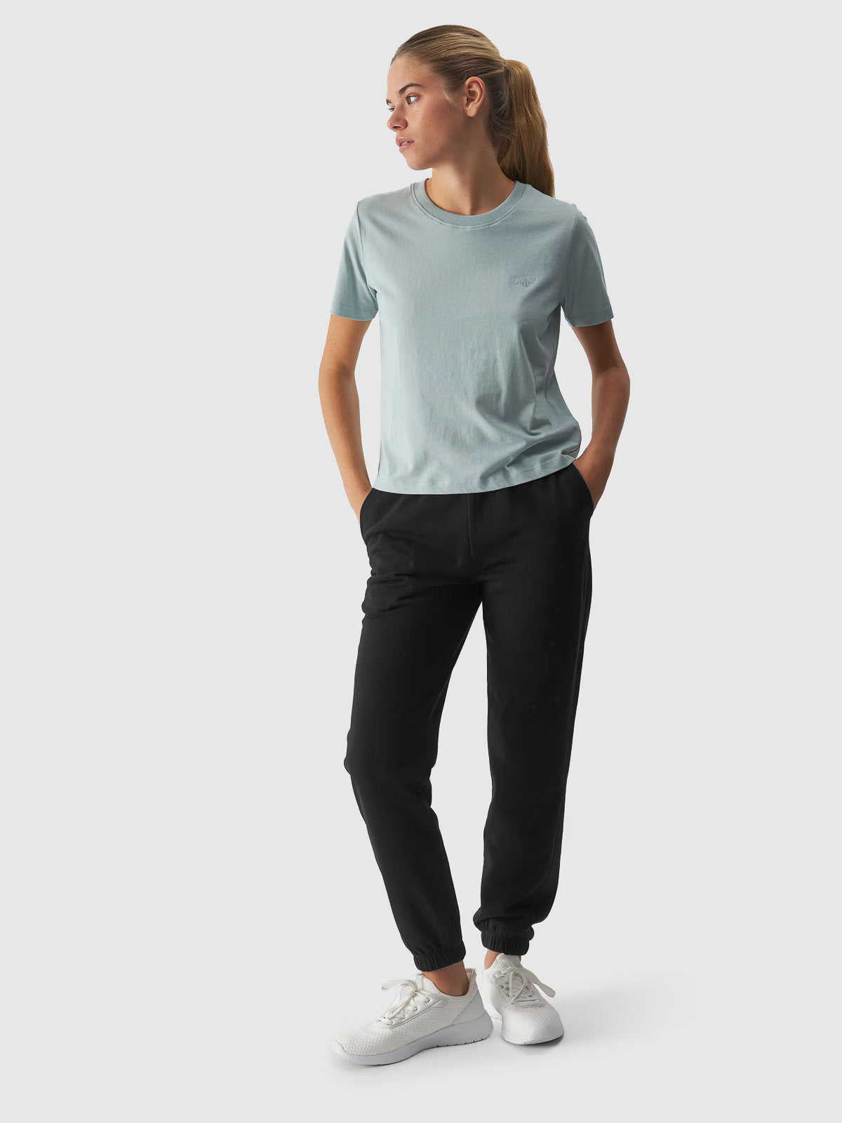 T-shirt regular gładki damski