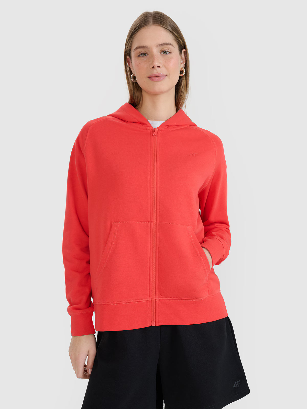 Bluza dresowa rozpinana z kapturem damska