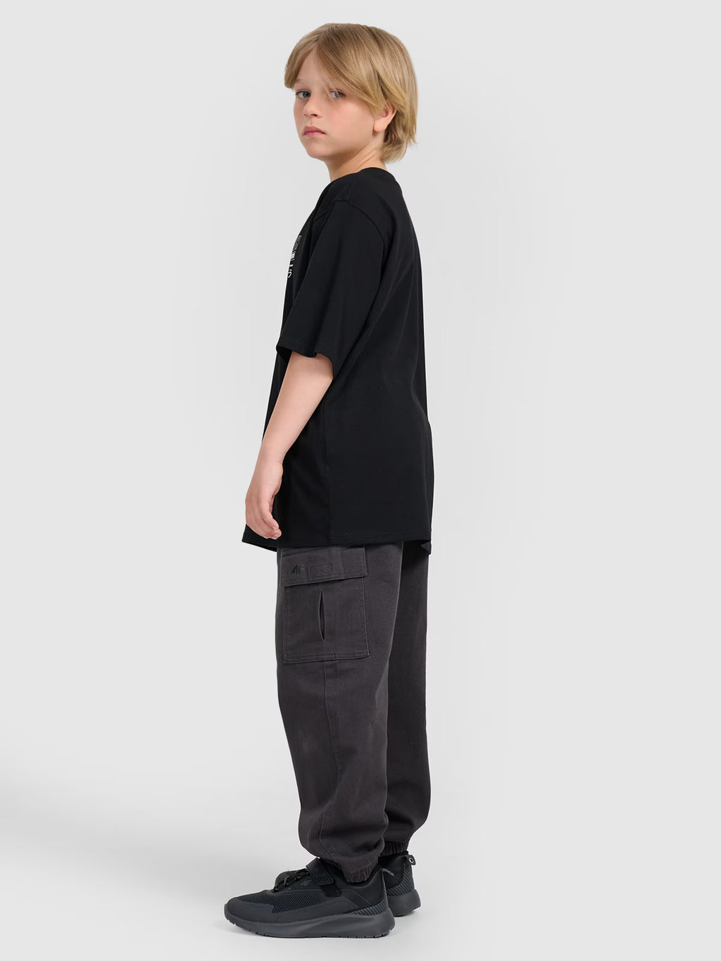 T-shirt oversize z nadrukiem chłopięcy