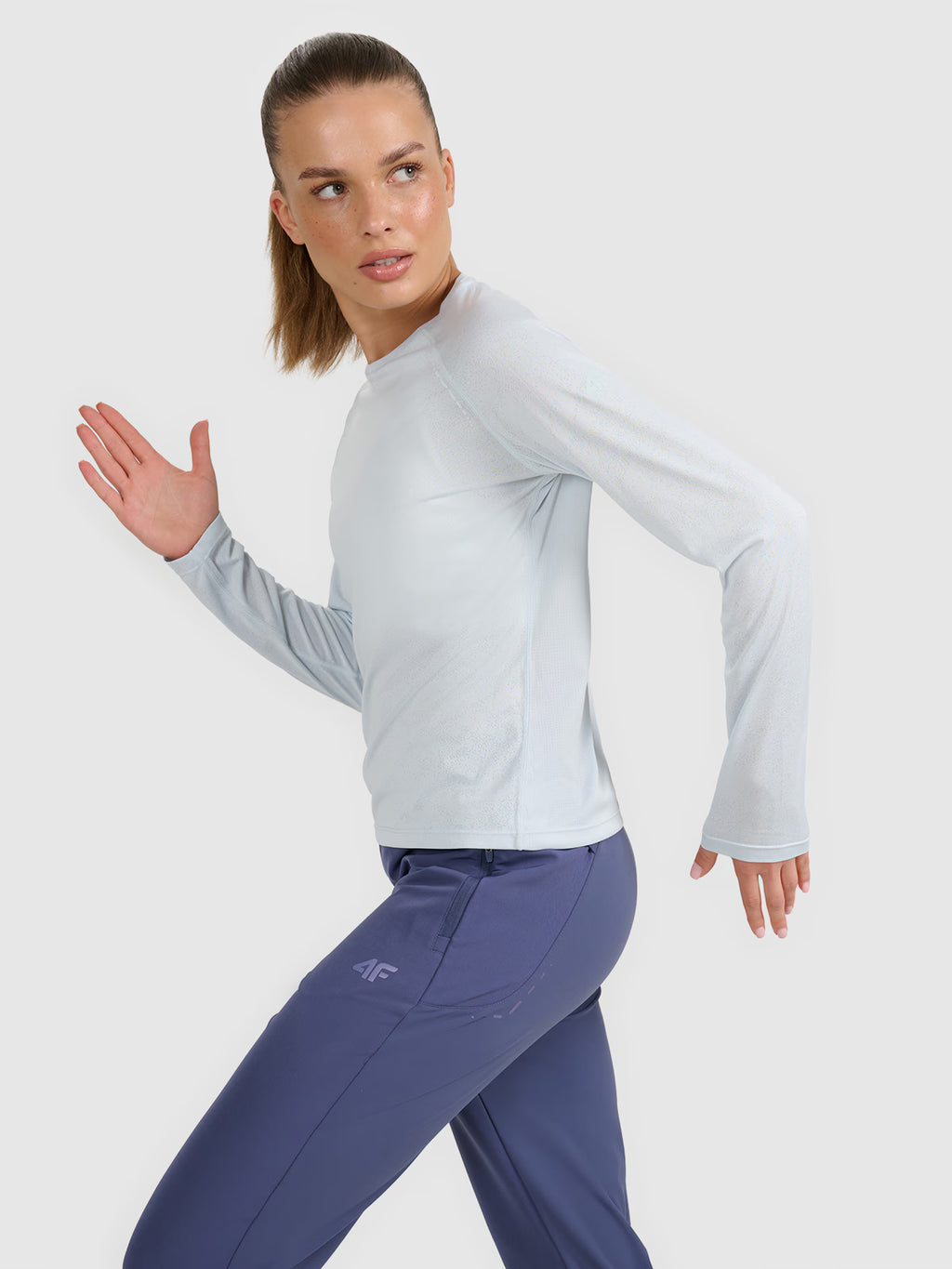 Longsleeve do biegania w terenie szybkoschnący damski