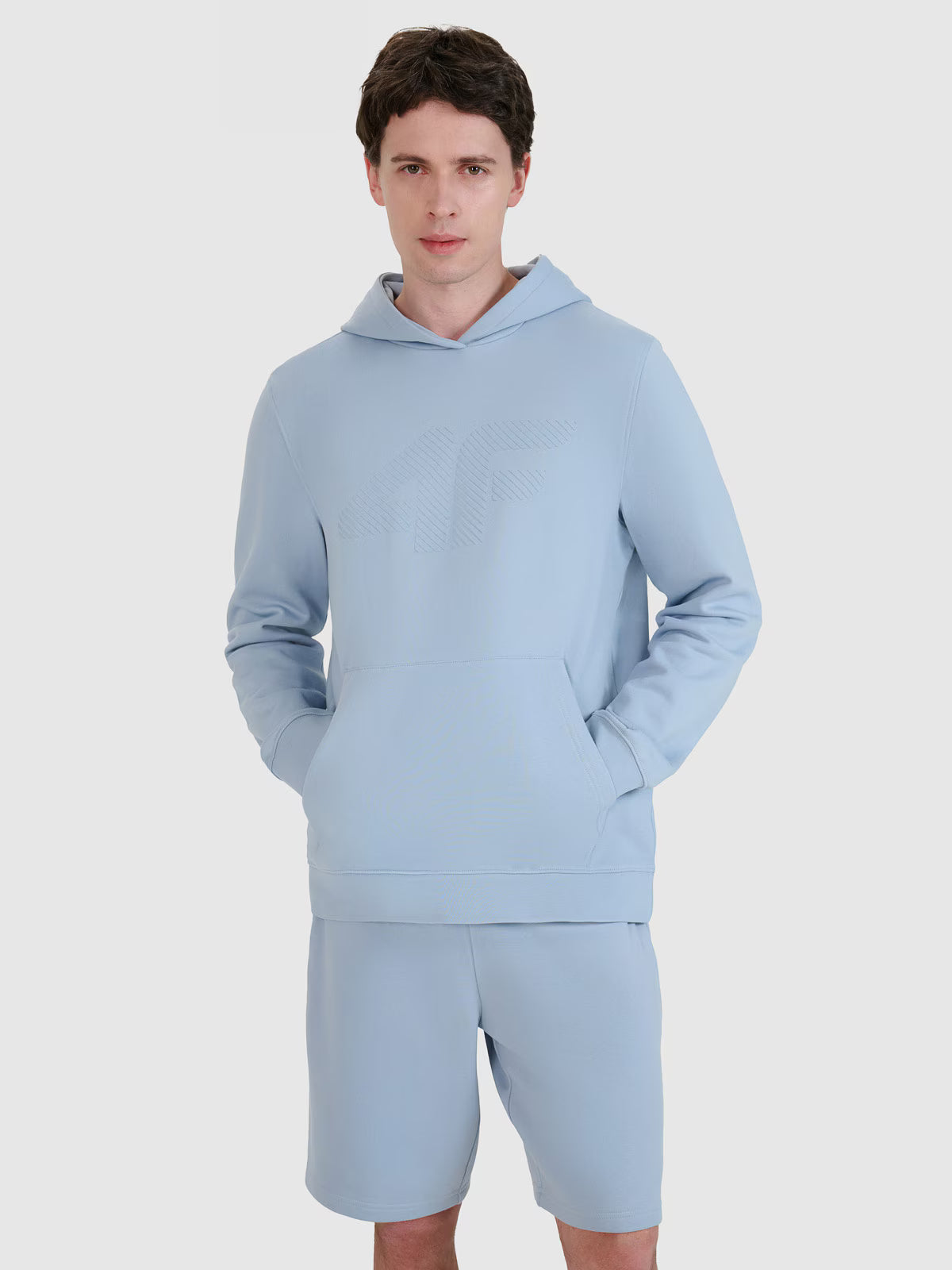 Bluza dresowa nierozpinana z kapturem męska