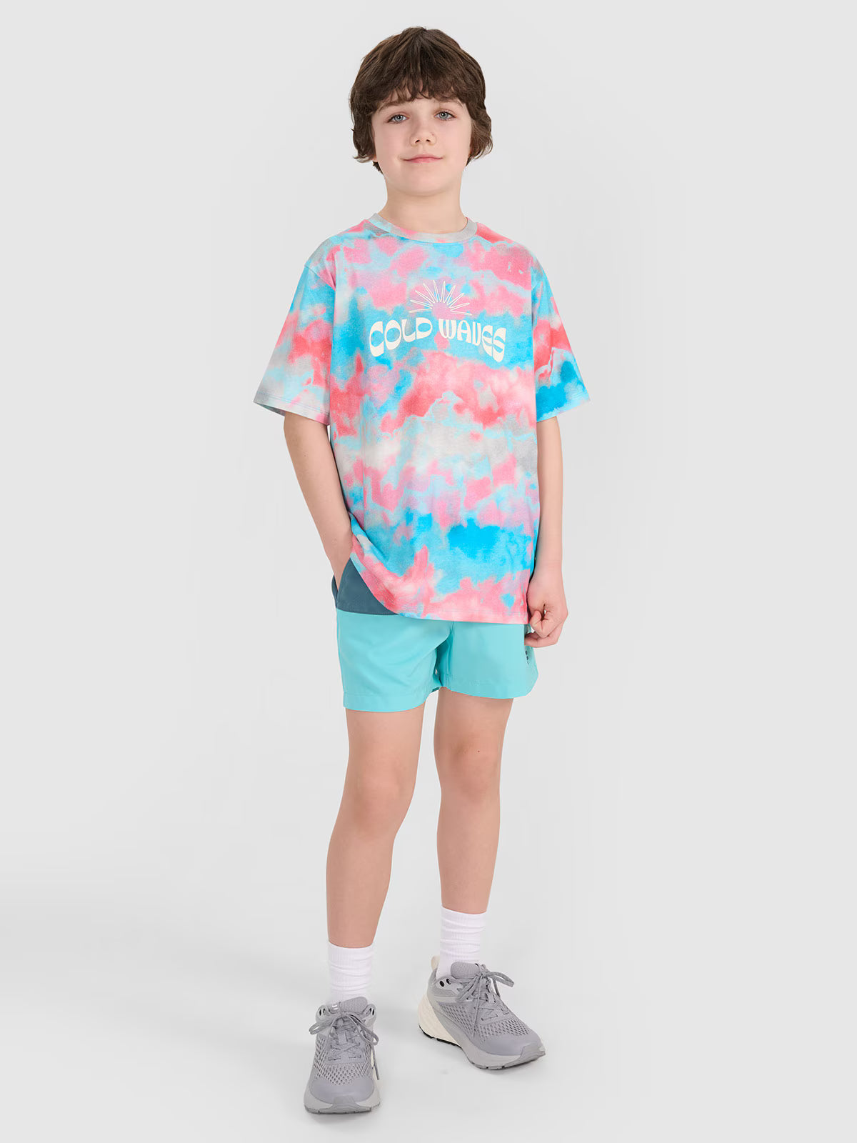 T-shirt oversize z nadrukiem chłopięcy