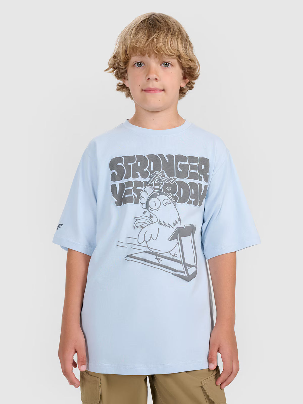 T-shirt oversize z nadrukiem chłopięcy