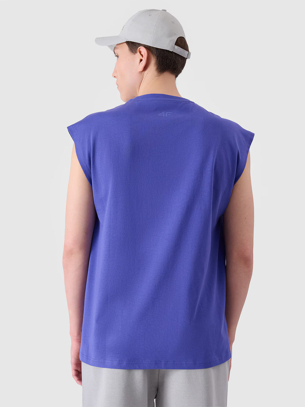 Tank top oversize z nadrukiem męski