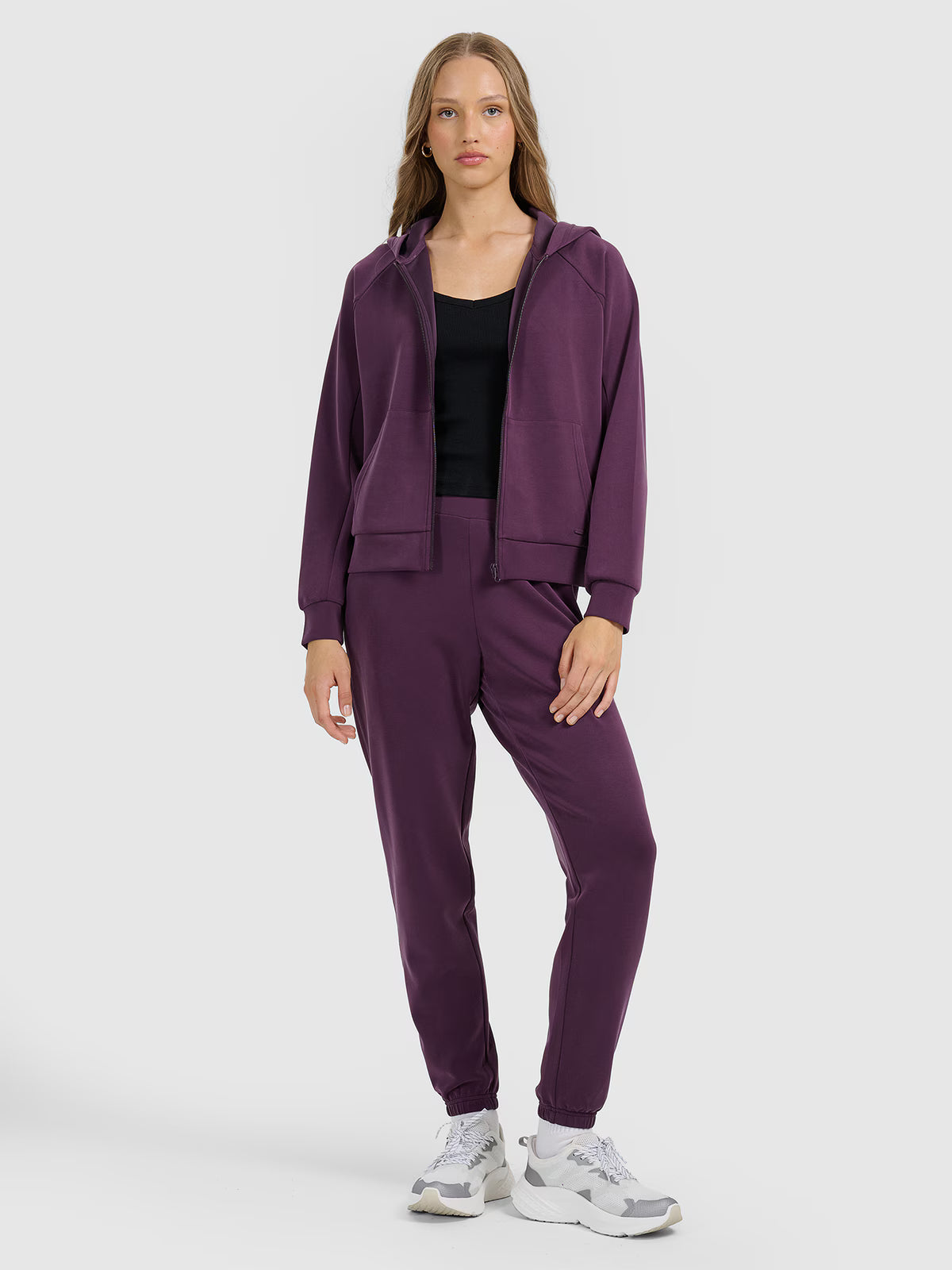 Bluza dresowa rozpinana z modalem damska