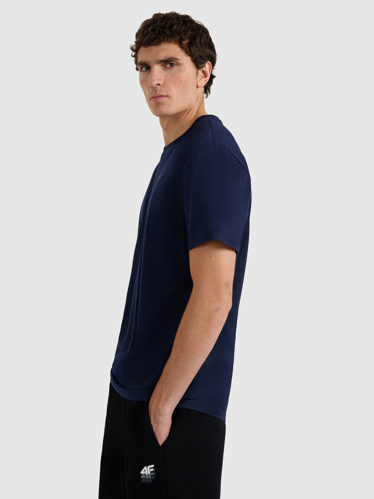 T-shirt regular gładki męski