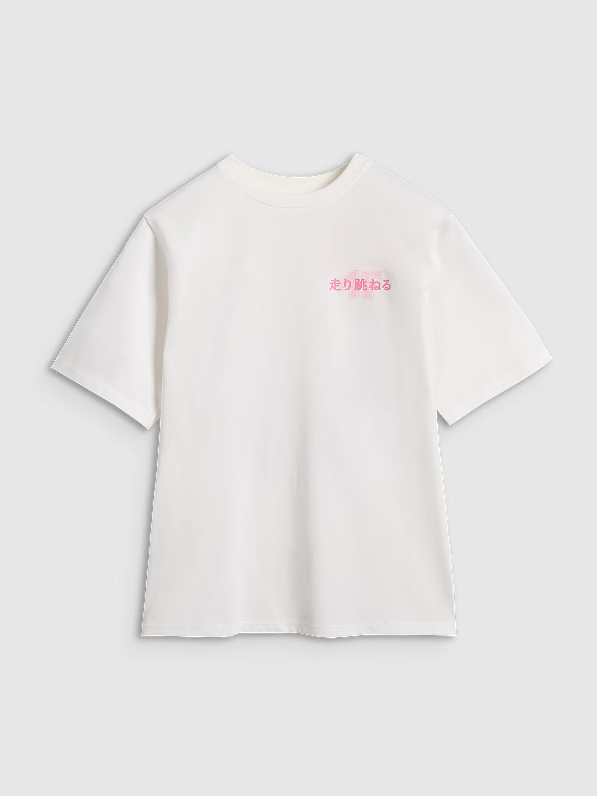 T-shirt oversize z nadrukiem dziewczęcy