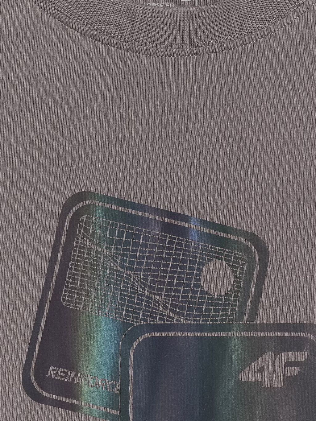 T-shirt loose z nadrukiem męski