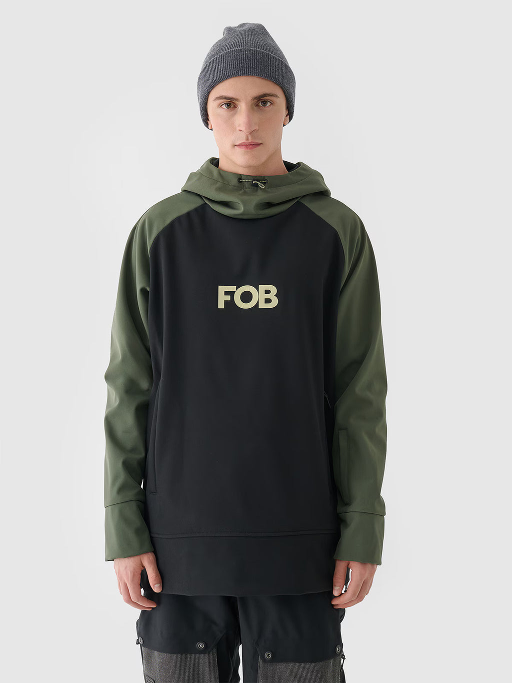 Długa bluza snowboardowa z softshellu membrana 5000 męska