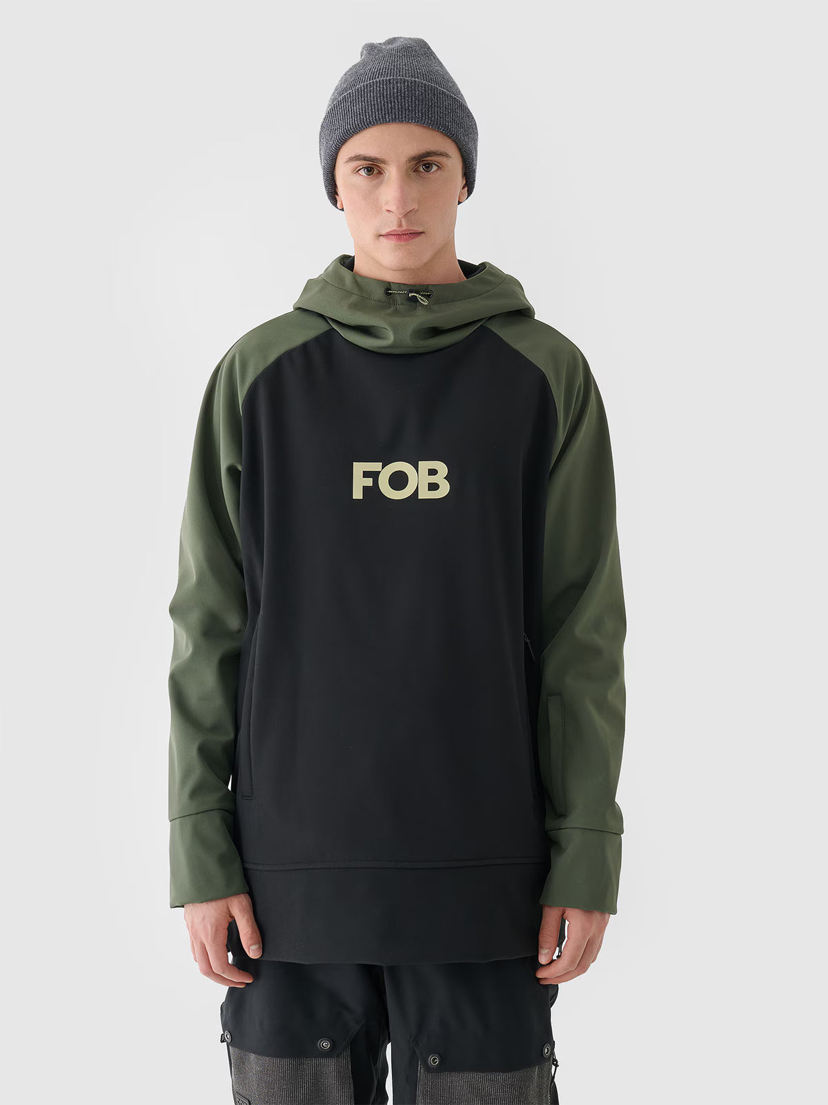 Długa bluza snowboardowa z softshellu membrana 5000 męska