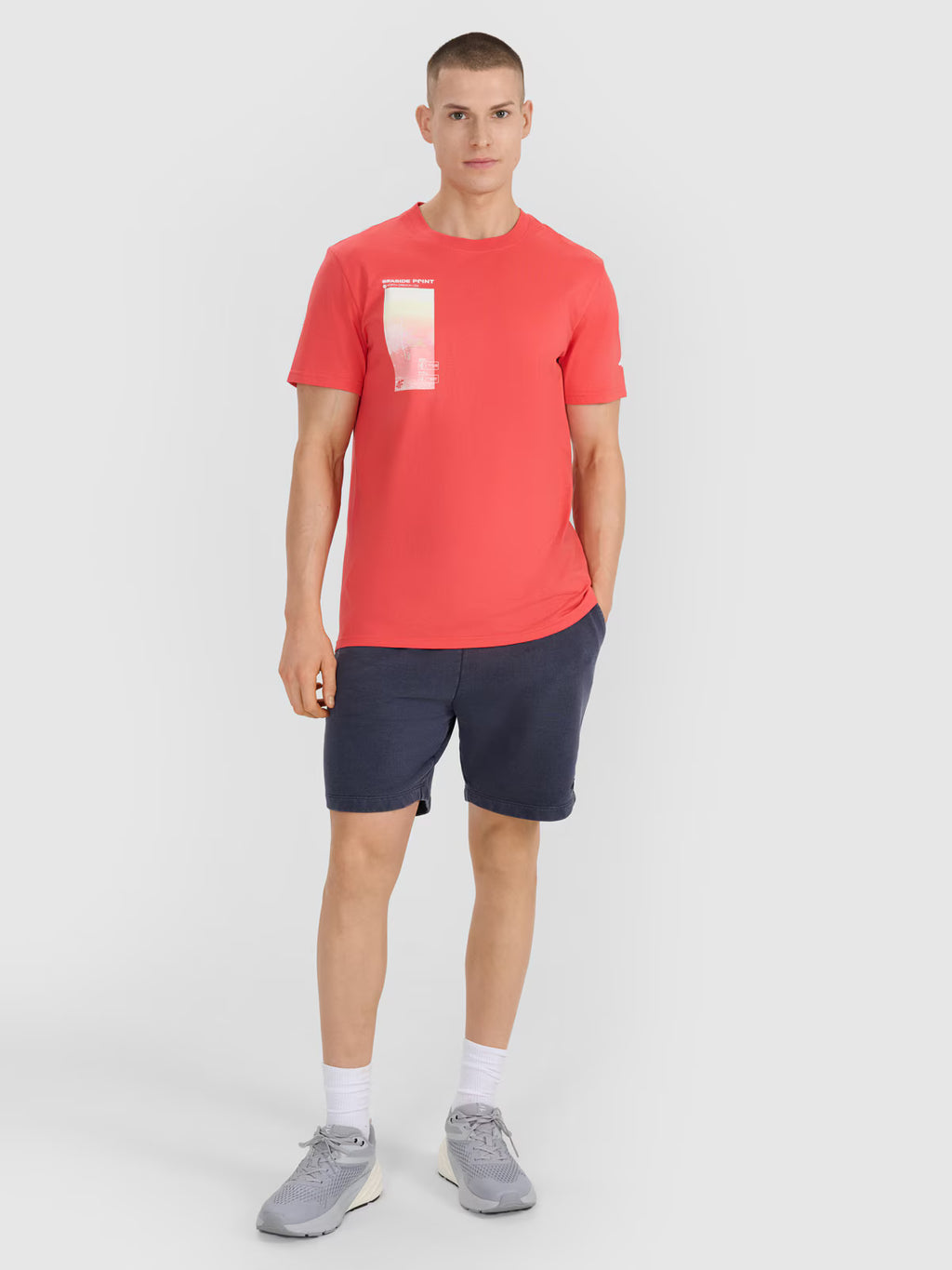 T-shirt regular z nadrukiem męski
