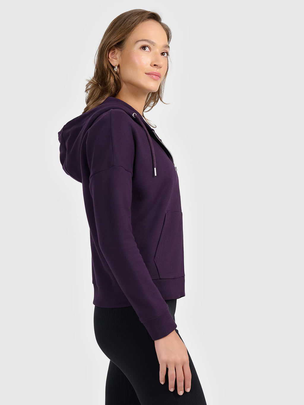 Bluza dresowa rozpinana z kapturem damska