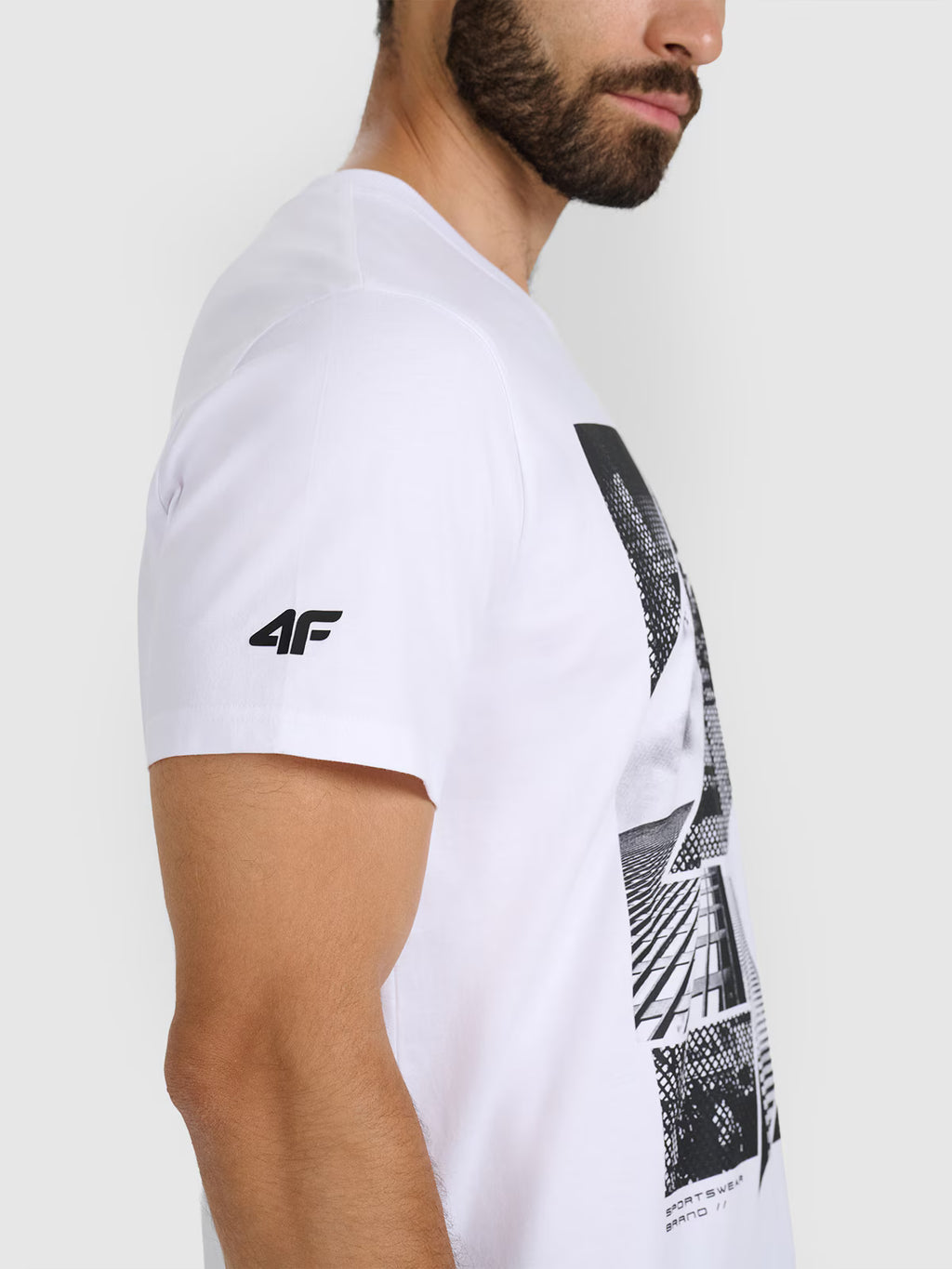 T-shirt regular z nadrukiem męski