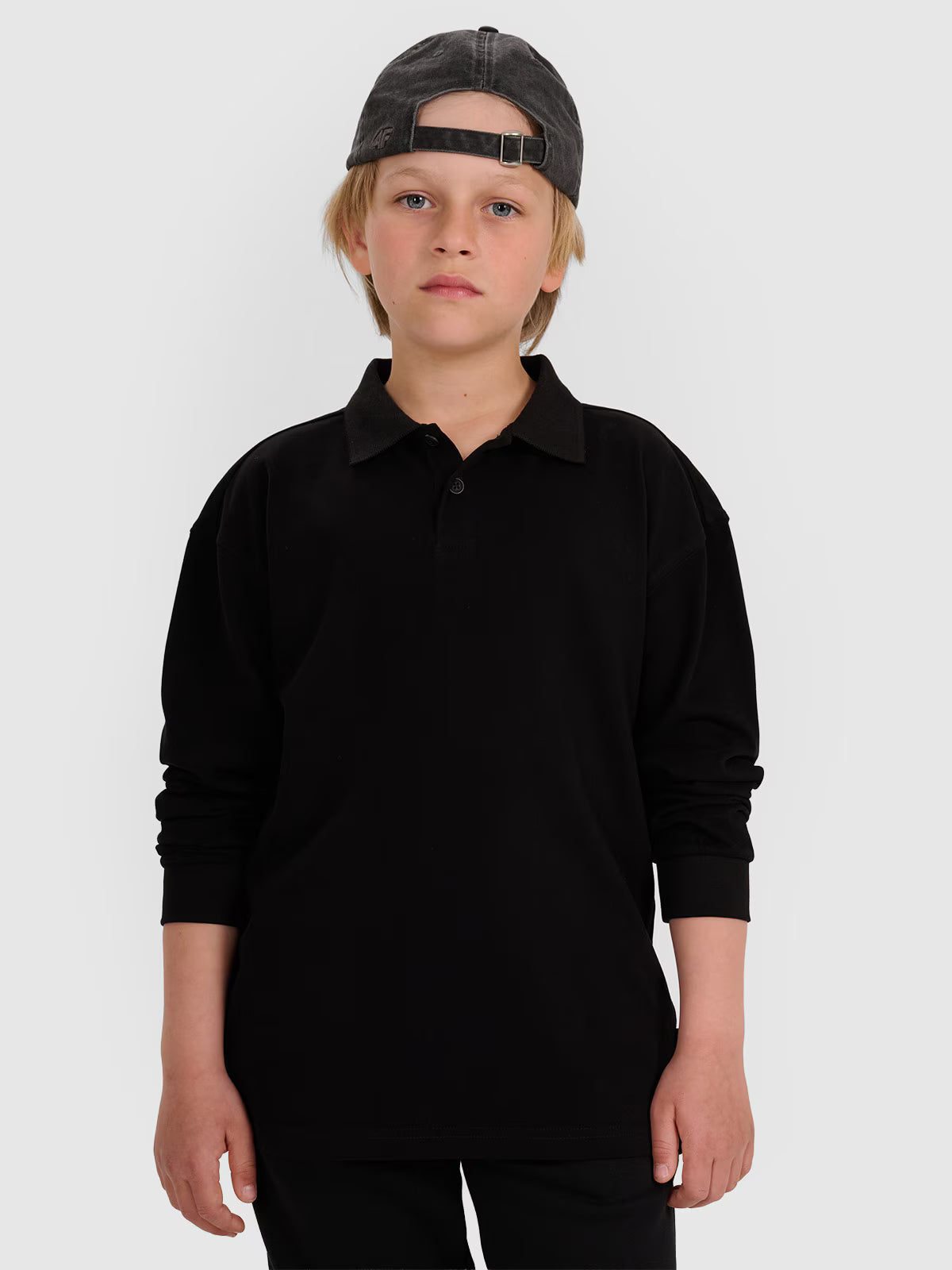 Longsleeve polo regular chłopięcy