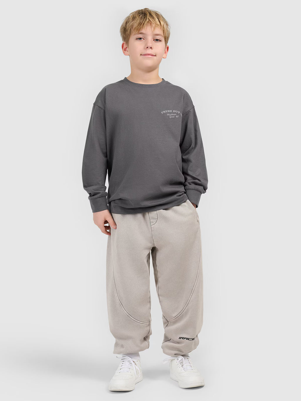 Longsleeve loose z nadrukiem chłopięcy