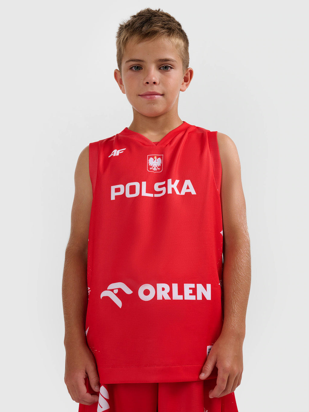 Koszulka reprezentacyjna z możliwością personalizacji dziecięca 4F x PZKOSZ