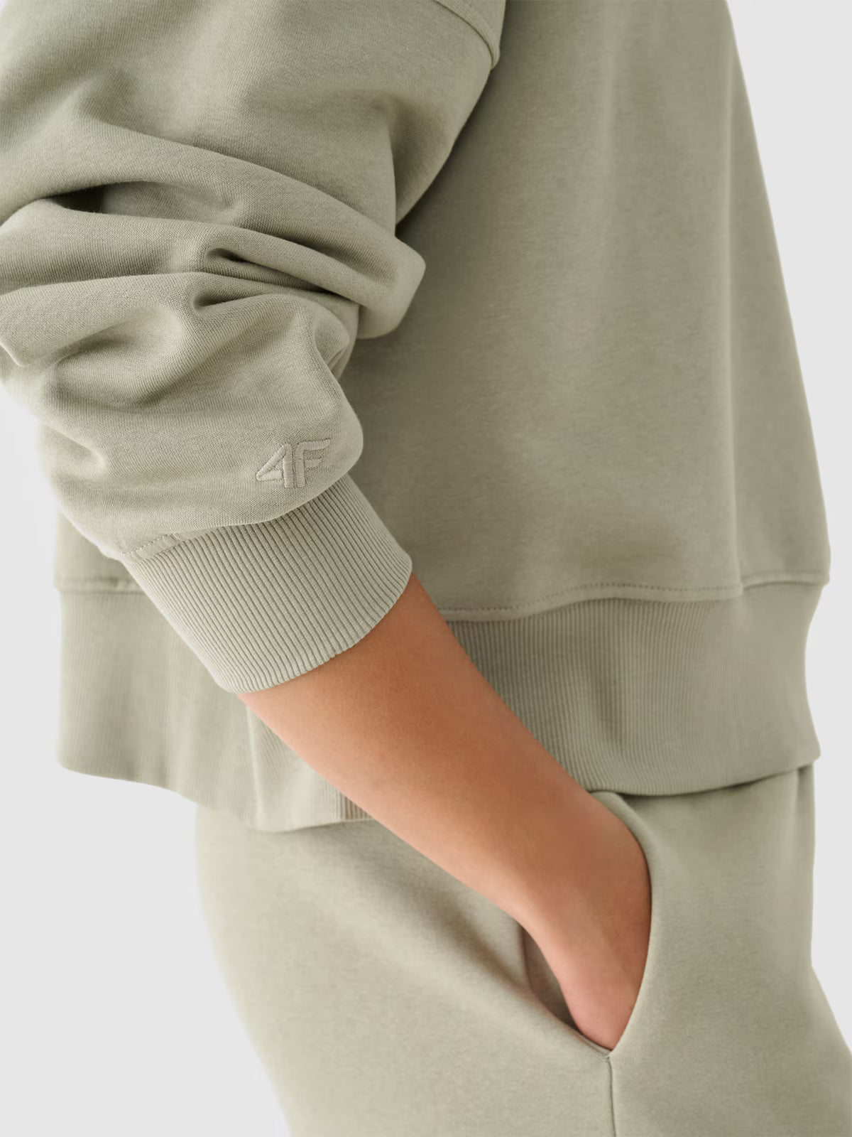 Bluza dresowa oversize nierozpinana bez kaptura damska