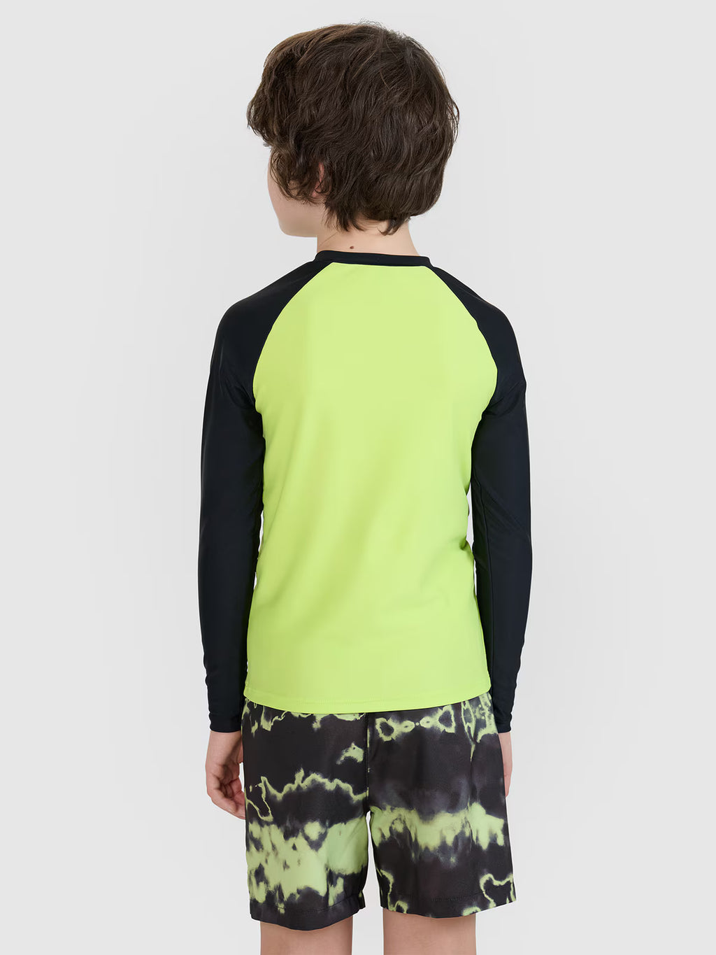 Longsleeve do pływania z nadrukiem chłopięcy