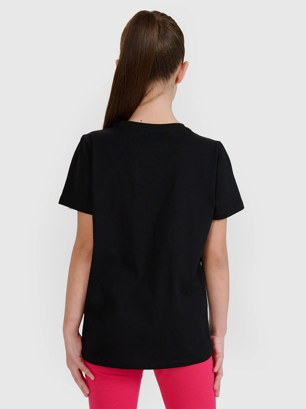 T-shirt regular gładki dziewczęcy
