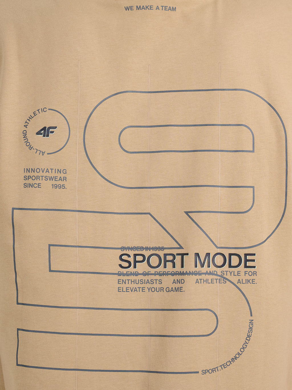 T-shirt oversize z nadrukiem męski