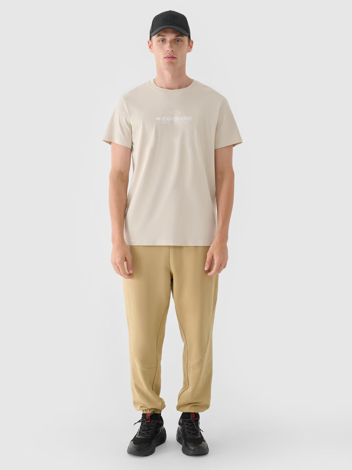 T-shirt regular z nadrukiem męski