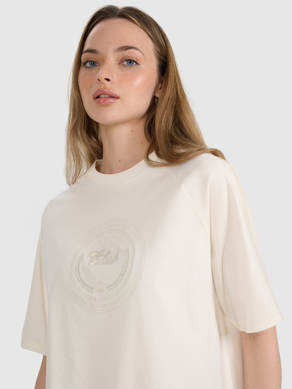 T-shirt oversize z nadrukiem damski