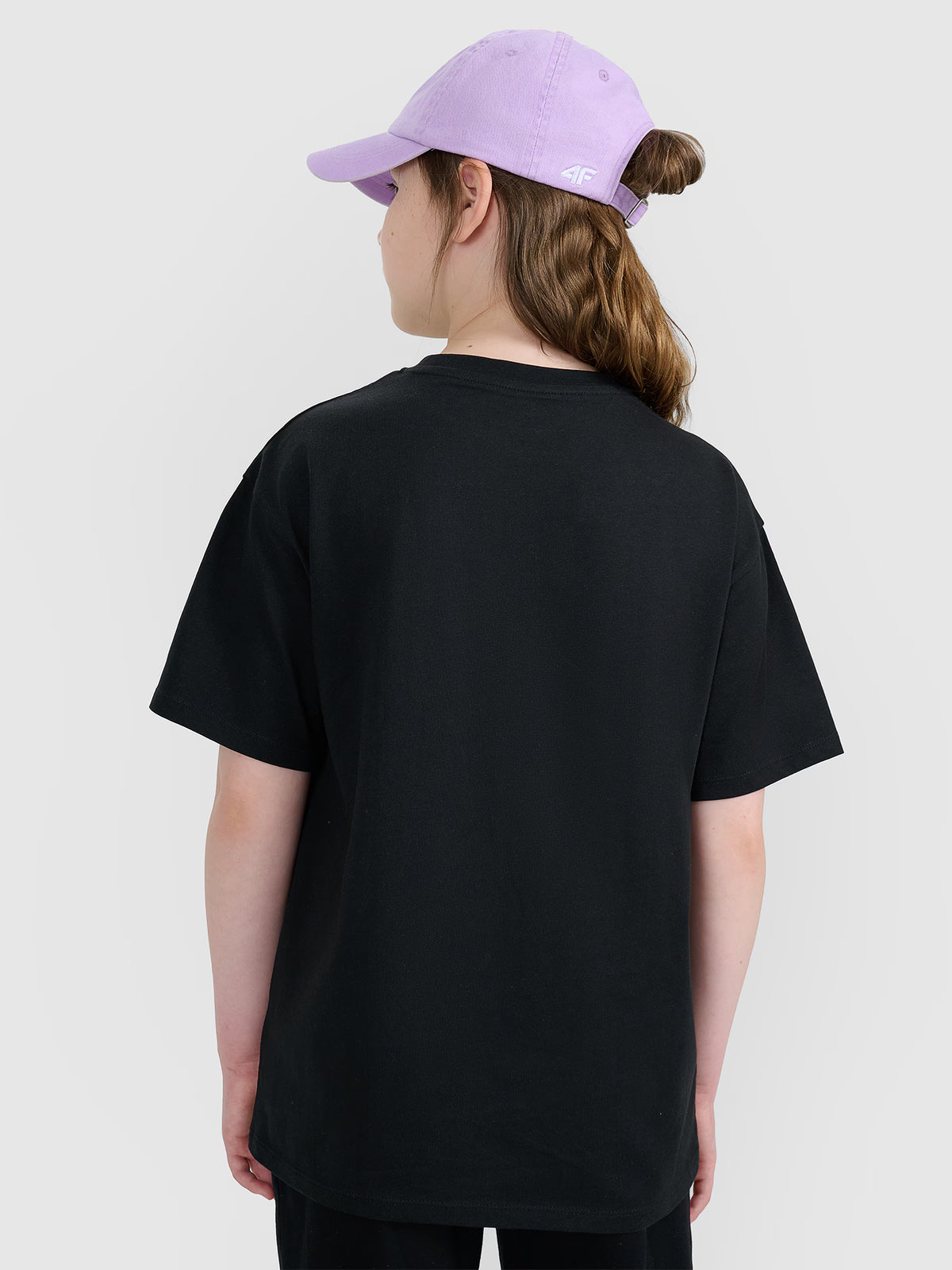 T-shirt oversize z nadrukiem dziewczęcy