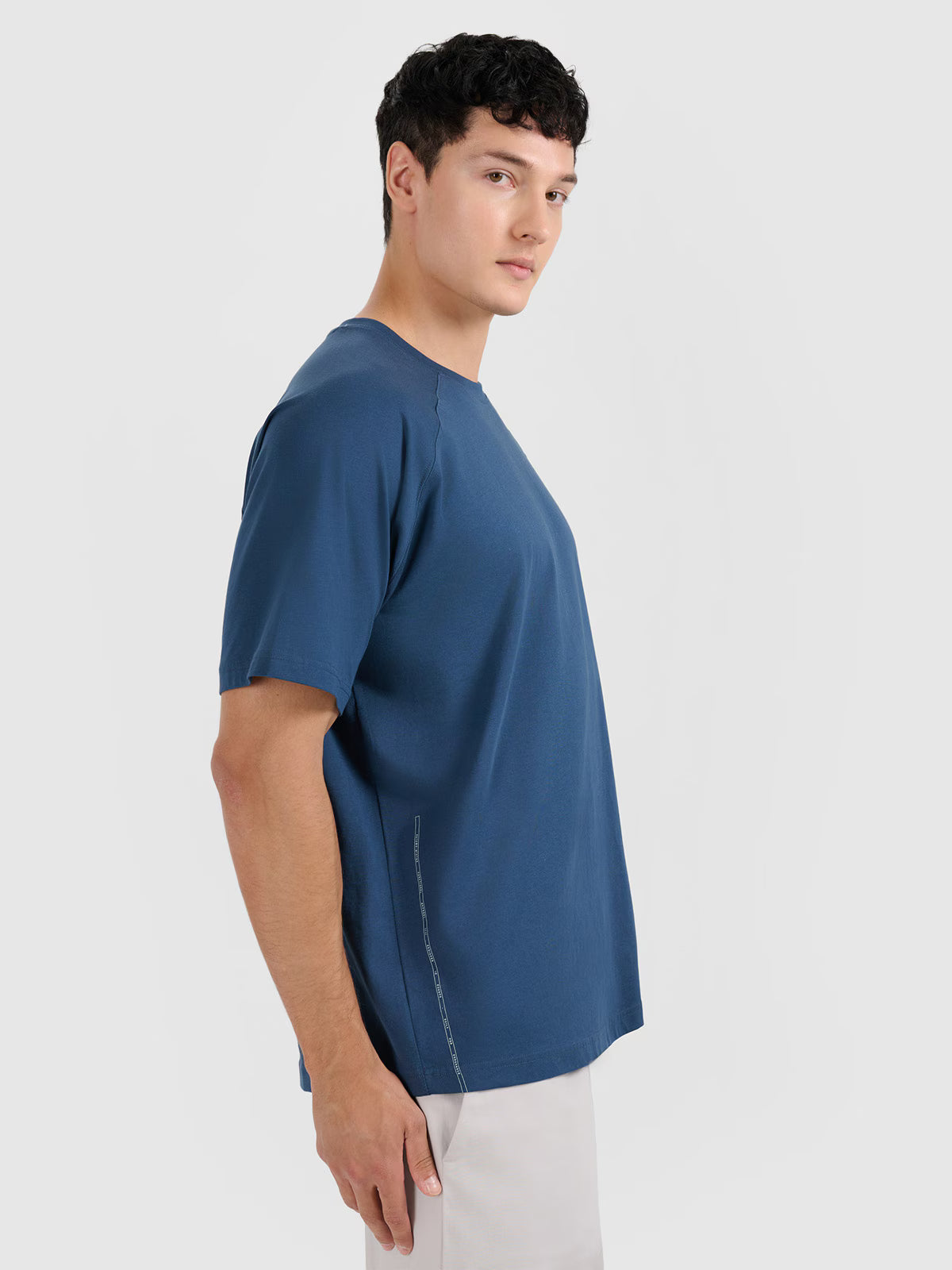 T-shirt oversize gładki męski