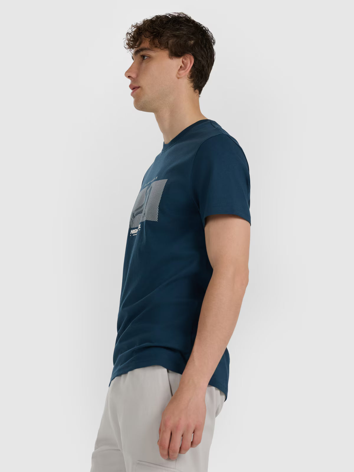 T-shirt regular z nadrukiem męski