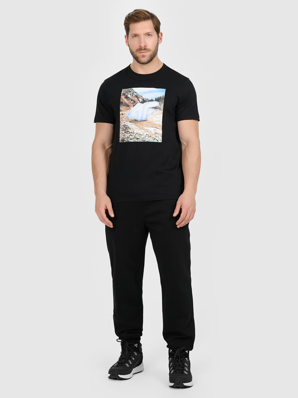T-shirt regular z nadrukiem męski