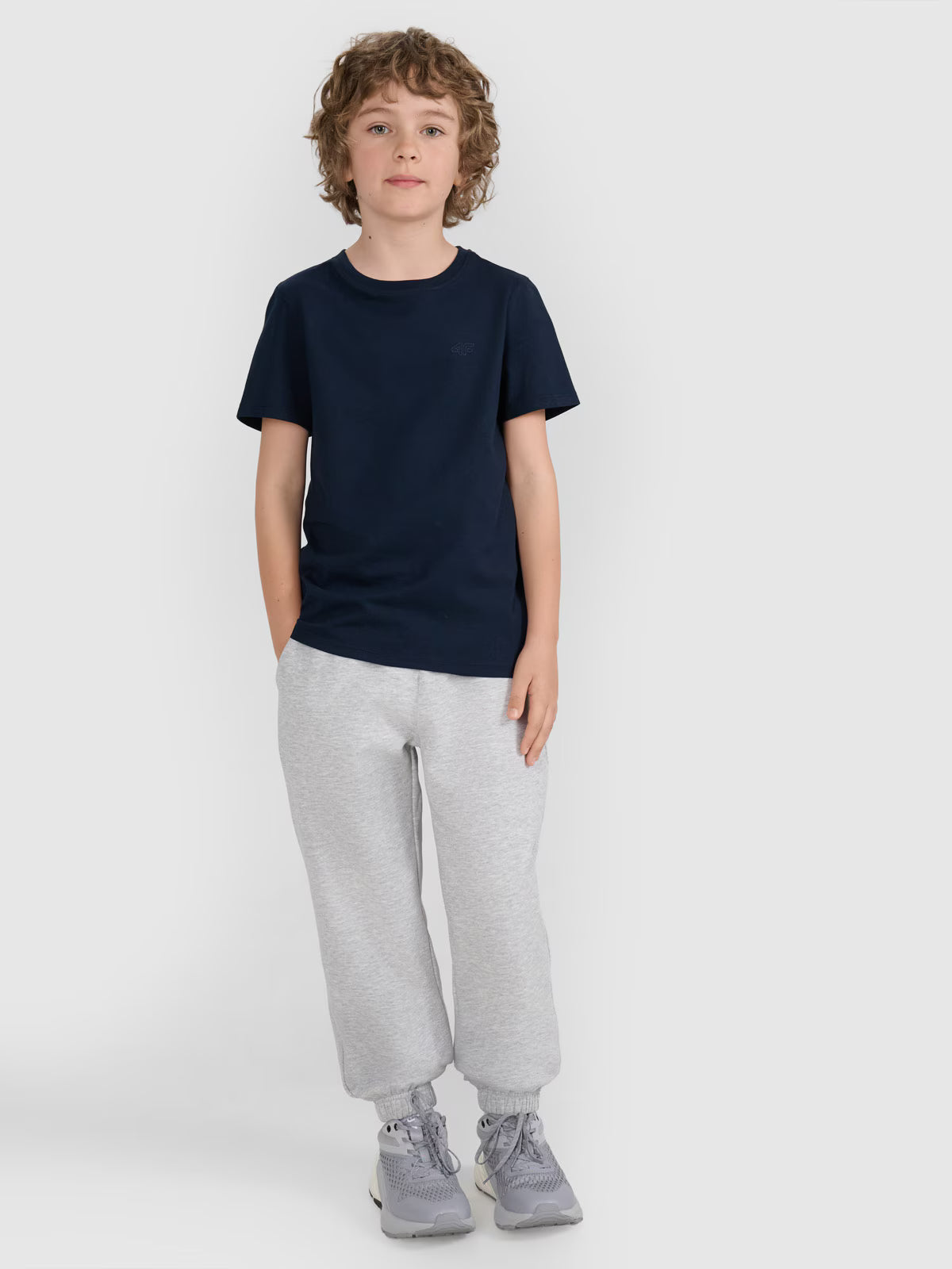 T-shirt regular gładki chłopięcy