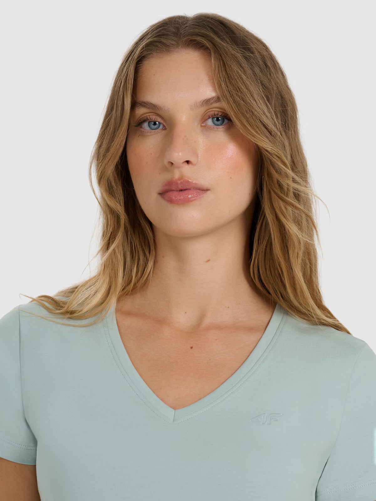T-shirt slim gładki damski
