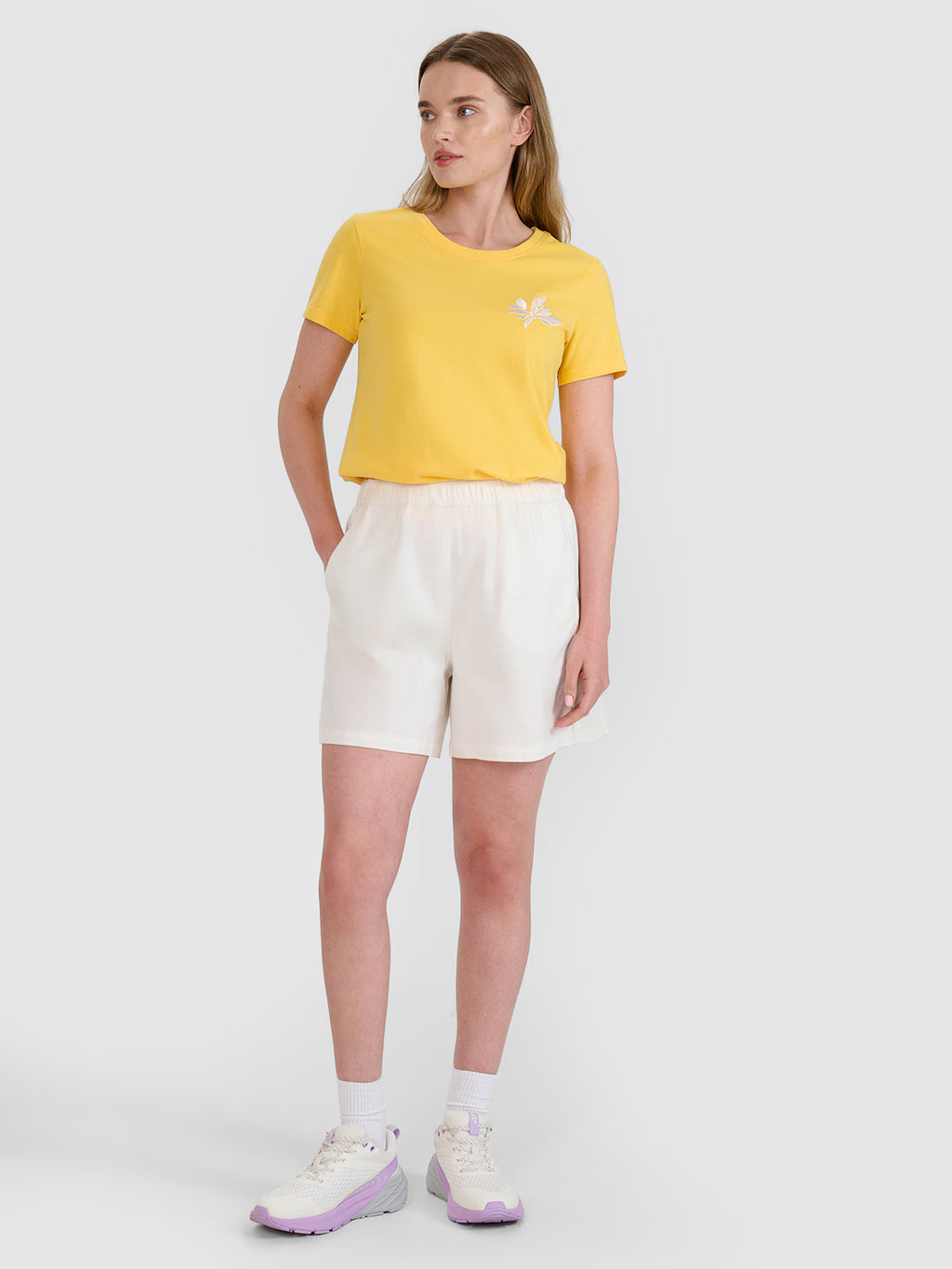 T-shirt regular z nadrukiem damski
