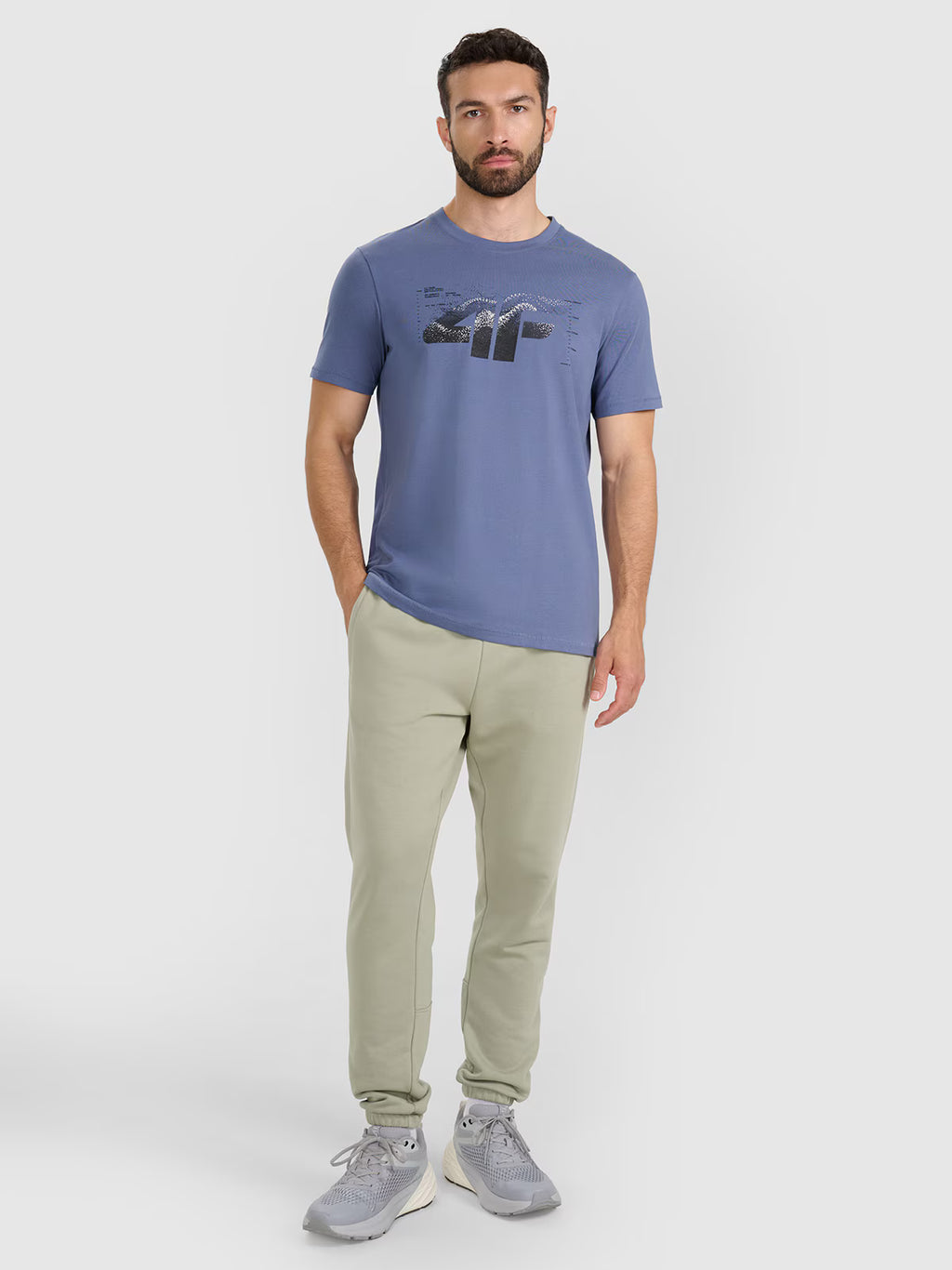 T-shirt regular z nadrukiem męski