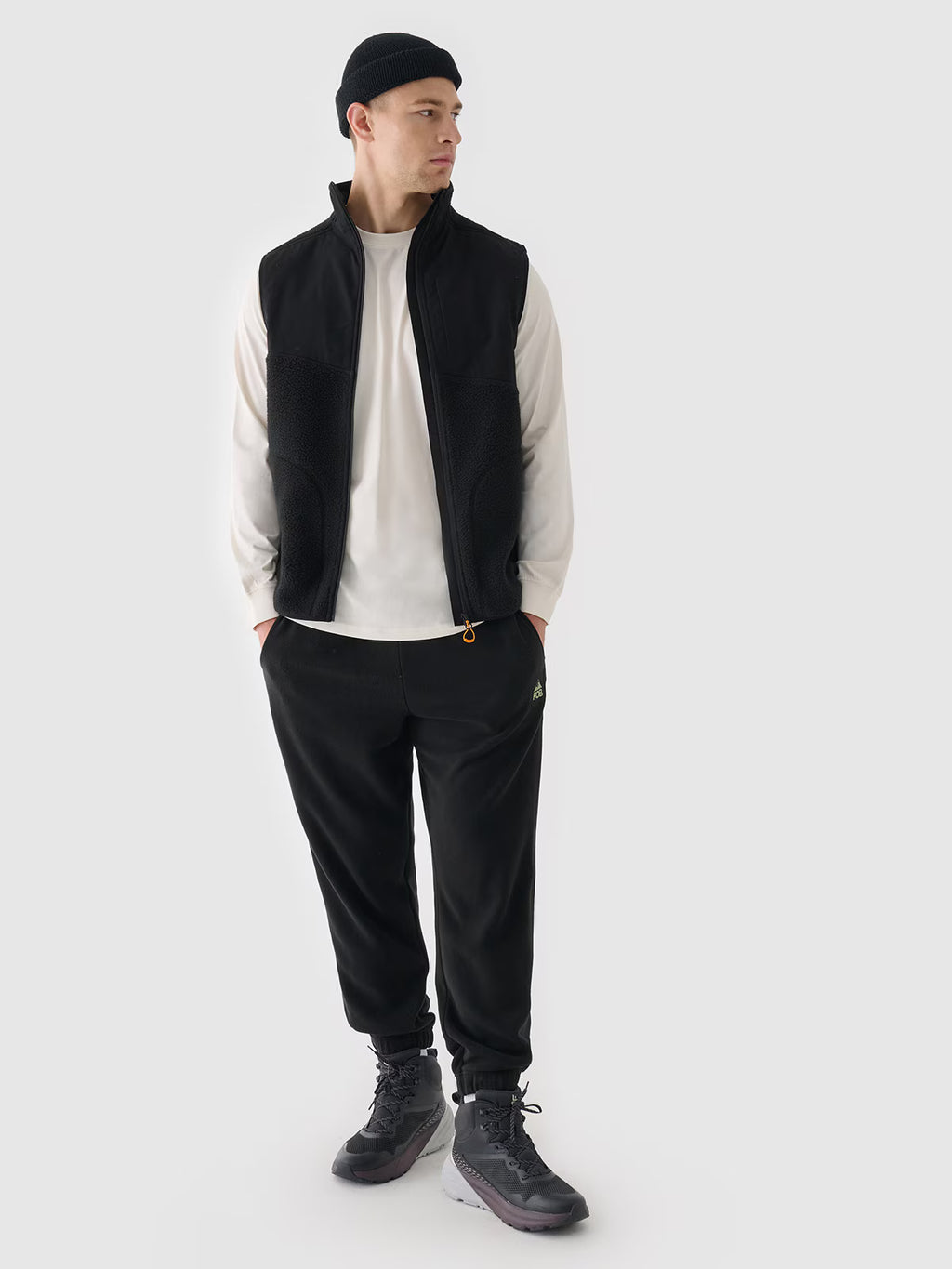 Longsleeve oversize z nadrukiem męski