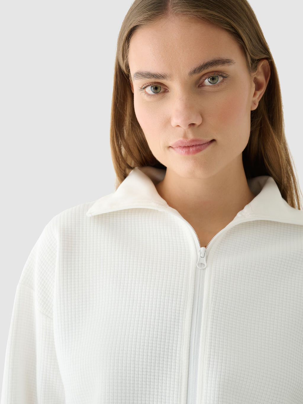 Bluza crop top rozpinana bez kaptura damska