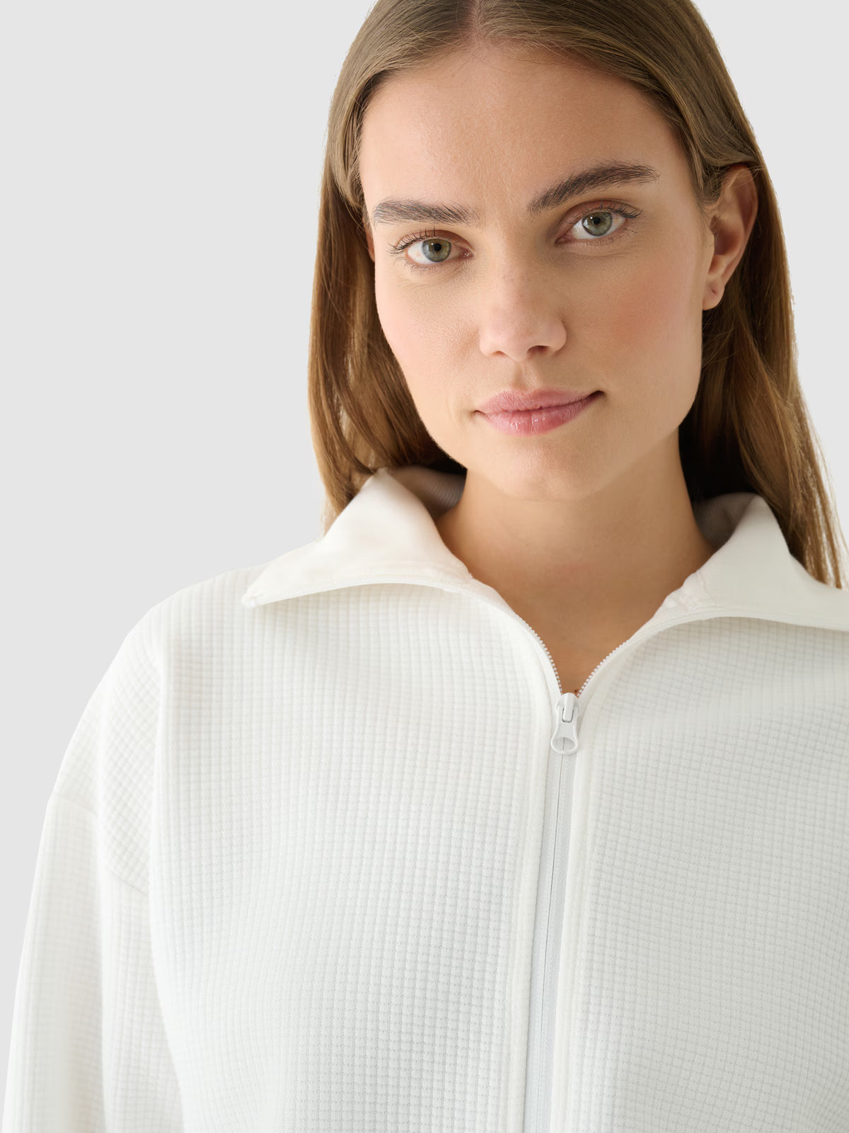 Bluza crop top rozpinana bez kaptura damska