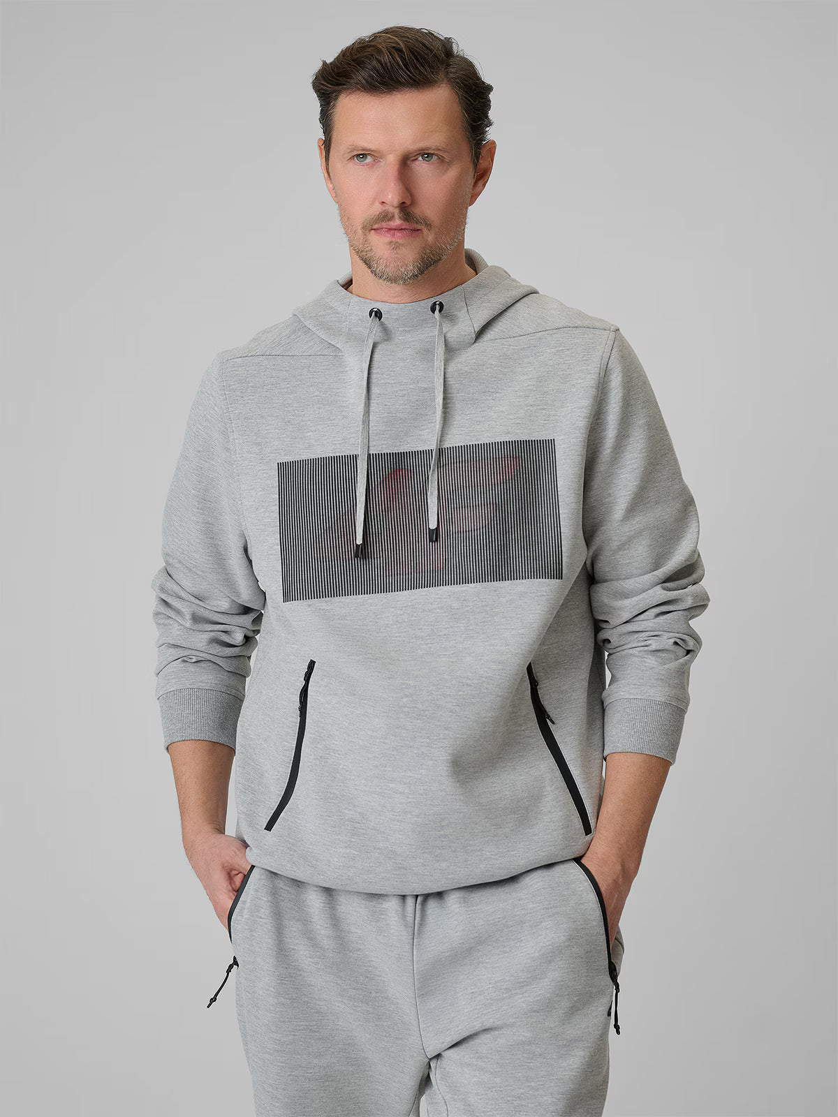 Bluza dresowa regular z kapturem męska