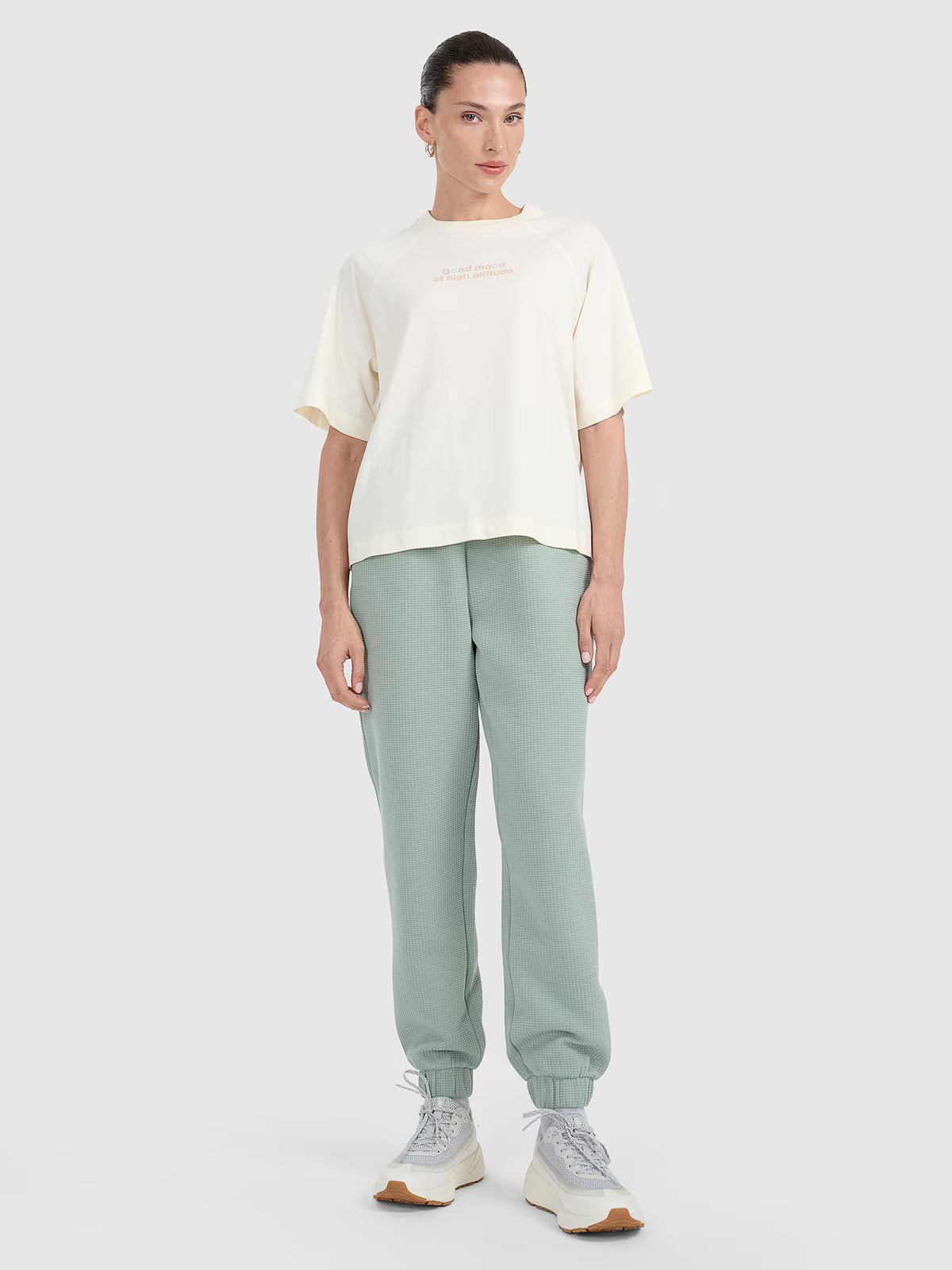 T-shirt oversize z nadrukiem damski