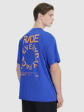 T-shirt oversize z nadrukiem męski