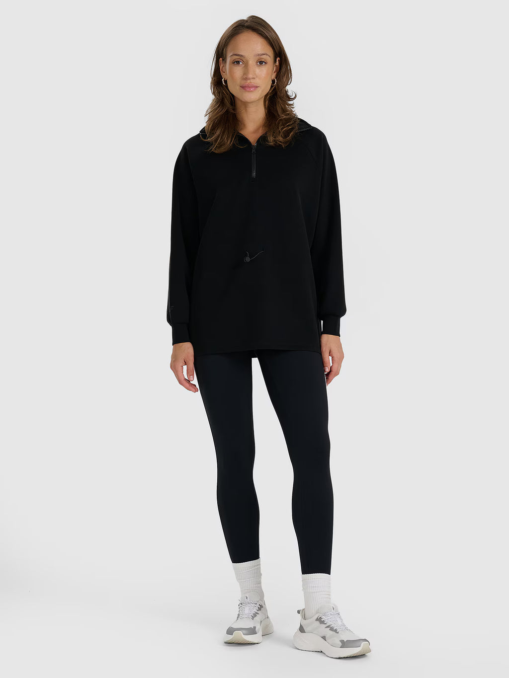 Bluza dresowa nierozpinana z modalem damska