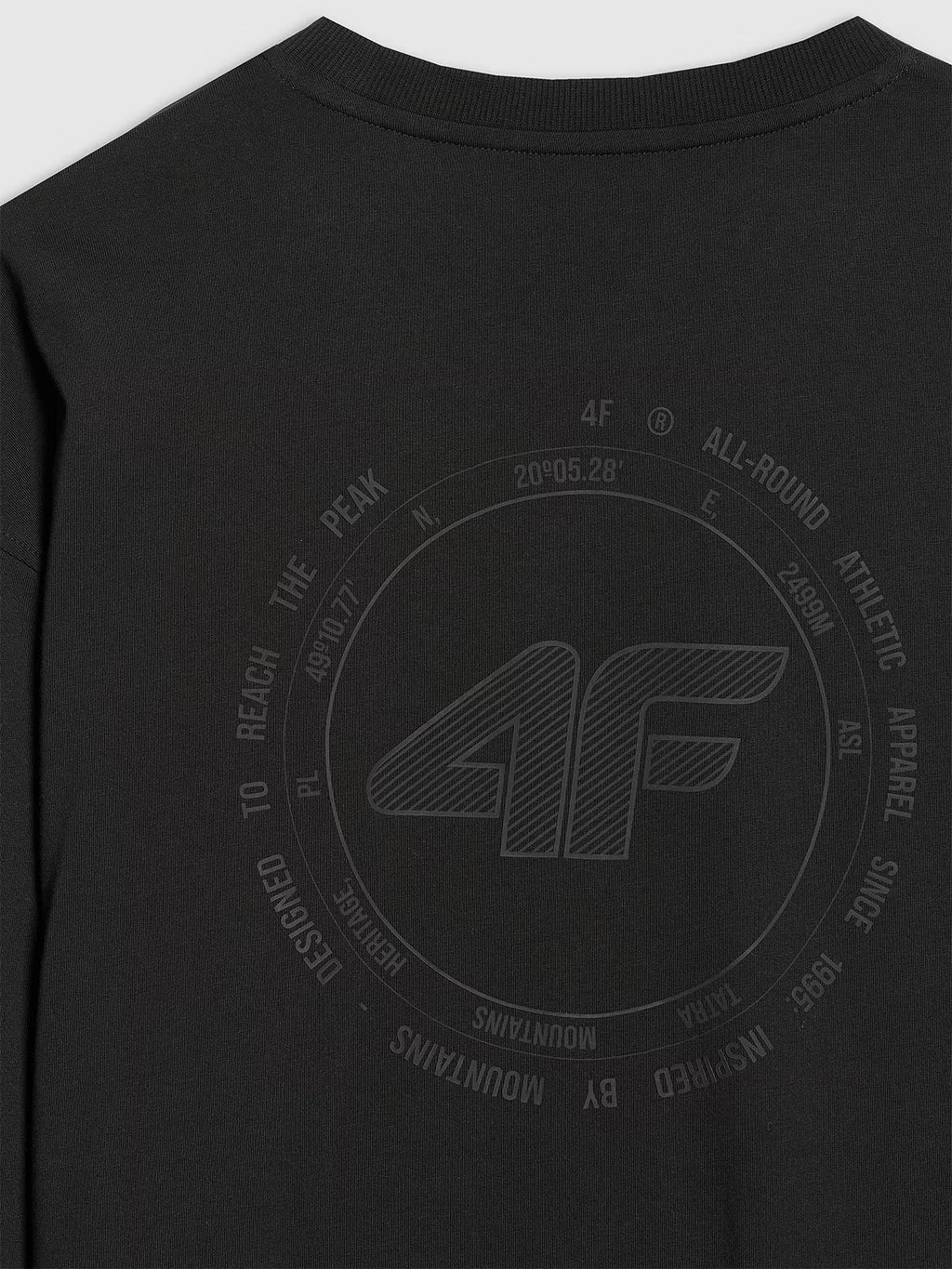 Longsleeve oversize z nadrukiem męski
